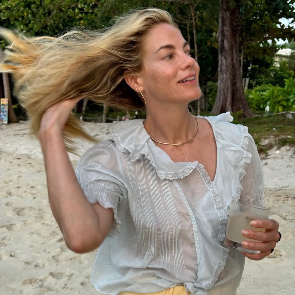 Light blue Henri doen blouse for sale or trade